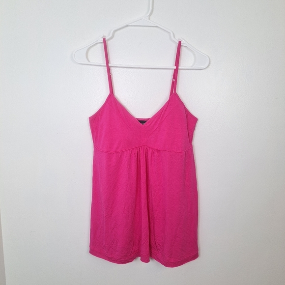 Moda International Pink Modal Blend Y2K Babydoll Girly Tank Top Size Small - Picture 1 of 5